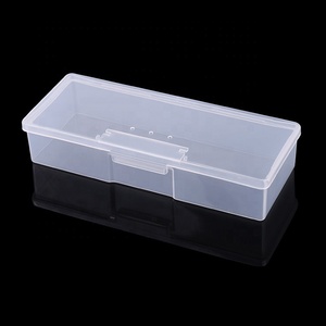 Boîte de rangement rectangulaire petite et transparente en plastique pour outils de <span class=keywords><strong>manucure</strong></span>, fournie directement par l'usine - Product Image 3