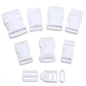 China promotional plastic double adjust curved side quick release buckles for bags and luggages