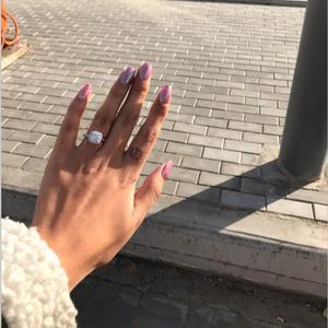 Vendita calda gioielli da donna placcato oro bianco CZ diamante <span class=keywords><strong>tre</strong></span> pezzi <span class=keywords><strong>anello</strong></span> di fidanzamento di nozze set fascia da sposa SR531 - Product Image 5