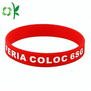 OKSILICONE alta calidad logotipo impreso personalizado pulsera de silicona para la venta pulsera de silicona para regalos de fiesta