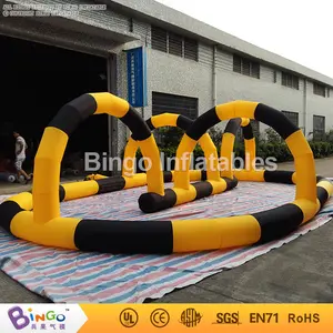 Nuevo diseño de Alquiler de pista de carreras inflable pista de carreras, go kart barrera inflable