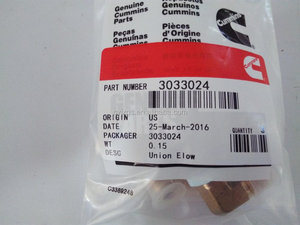 Genuino <span class=keywords><strong>Original</strong></span> de Unión Macho Codo 3033024 Para K19 Motor Diesel - Product Image 3