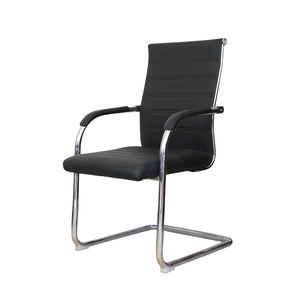 Chaise de <span class=keywords><strong>bureau</strong></span> <span class=keywords><strong>sans</strong></span> roulettes, style moderne et économique, dossier haut, siège en cuir PU, 2026 - Product Image 1