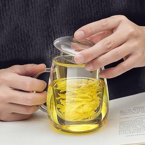 Tasse à thé en verre Borosilicate, de haute qualité, résistante à la chaleur, tasse à thé <span class=keywords><strong>avec</strong></span> infuseur à poignée <span class=keywords><strong>filtre</strong></span> - Product Image 5