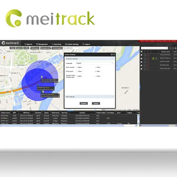 Meitrack Perangkat Lunak Pelacakan GPS, Perangkat Lunak Manajemen Proyek Online untuk Pelacak Gps dengan Peta Google Kustom MS03
