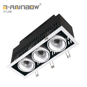 Tiendas de marca 3600lm led grille spot down luces <span class=keywords><strong>3</strong></span>*12 W 36 w led red led downlight rectángulo led cob lámpara de la parrilla - Product Image 1