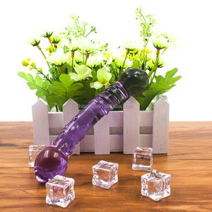 Mooie Paars Dual Uiteinden Grote Lange Glas Massager <span class=keywords><strong>Dildo</strong></span> - Product Image 5