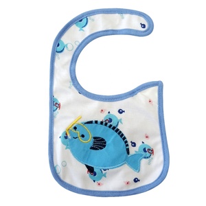 Nuevo lindo diseño de dibujos animados de algodón 100% impermeable adulto babero del bebé
