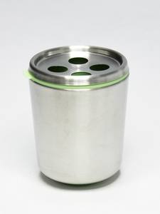 Tarro contenedor de bastoncillo de algodón de metal redondo con tapa - Product Image 4