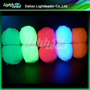 Fil acrylique en tricot électroluminescente, pour vêtements, production de masse, stimule le plomb UV