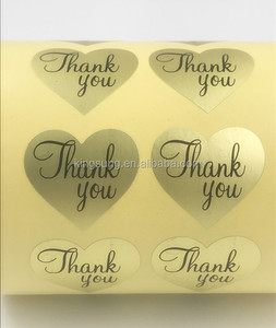 Personalizado amor forma de <span class=keywords><strong>corazón</strong></span> <span class=keywords><strong>gracias</strong></span> etiqueta engomada - Product Image 3