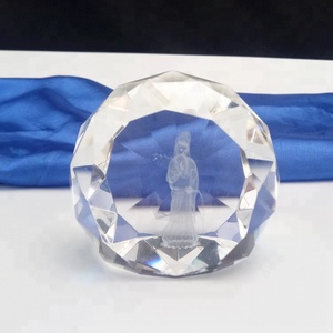 Haute Qualité Ronde À Facettes Cristal taillé 3D <span class=keywords><strong>Laser</strong></span> Cristal Blanc Balle K9 Verre Cut <span class=keywords><strong>Boule</strong></span> Pour La Maison Décoration - Product Image 4