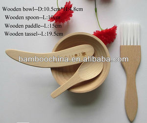 Brosses en bois de bambou pour coiffure écologique, 12 pièces, bol, spatule combinée pour Salon, ensemble d'outils pour teinture de couleur pour cheveux - Product Image 4