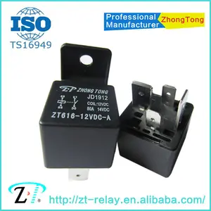 ZT616 12v 24v 4pin 5pin 30a 40a 60a 80a 100 amp 릴레이