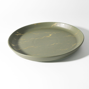 Ensemble de vaisselle en porcelaine verte design <span class=keywords><strong>poisson</strong></span> mat de style traditionnel de luxe écologique comprenant un plateau de chargement pour le café - Product Image 2