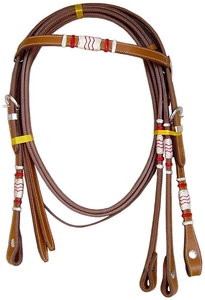 Cabezal de Cuero Personalizado Estilo Western para Montar a Caballo, Tejido en Cuero Crudo, Color y Tamaño Personalizables, Producto Ecuestre - EQUIHAWK MVE-1129 - Product Image 2