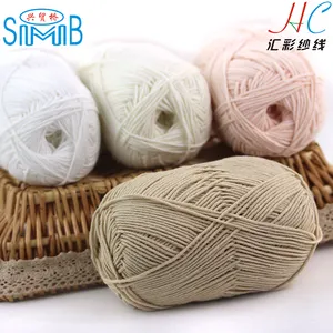 Suzhou huicai fio têxtil de tricô, venda quente de fio de costura à mão, novo tipo de mistura de fio de algodão acrílico