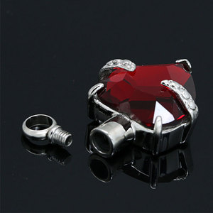 <span class=keywords><strong>Pendentif</strong></span> d'urne de cendres en cristal, bijoux de crémation en acier inoxydable marlaire, <span class=keywords><strong>pendentif</strong></span> Ruby en forme de cœur - Product Image 3