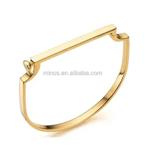 Fashion Bangle For Women And Men, Stainless Steel Signature Thin Bangle