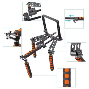 Lovefoto Estabilizador Apareju Multifuncional de aluminio para montaje de cámara de vídeo DSLR hombro para Canon Nikon <span class=keywords><strong>Sony</strong></span> Para - Product Image 5