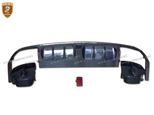 Punte di scarico del diffusore a labbro posteriore in carbonio stile B per auto Mercedes Bens W222 S63 - Product Image 4