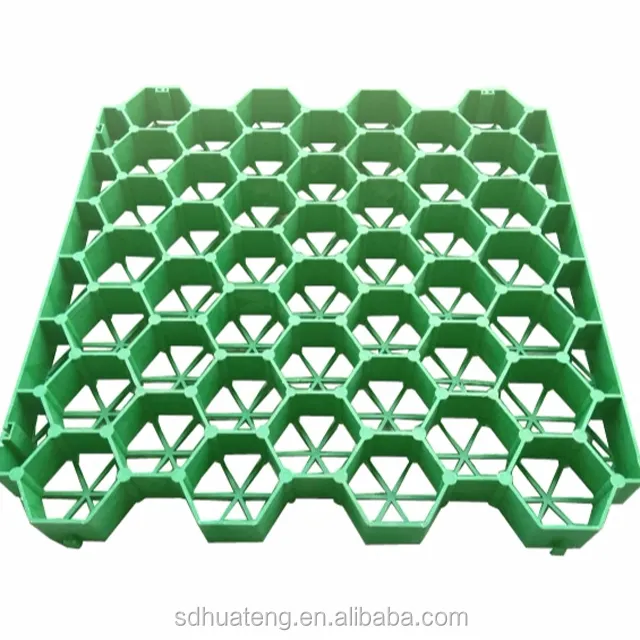 plastic grass lawn grid hexagon paver