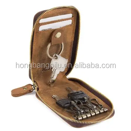 Popular leather news car key case wallet 2017