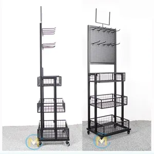 Espositore in Metallo per Accessori da Negozio, Supporto per Esposizione Ombrelli, Scaffali per Esposizione Riviste - Product Image 1