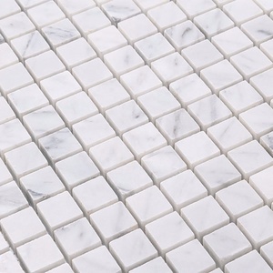 Mới đến 15mm Bianco Carrara đá cẩm thạch vuông khảm hồ bơi gạch Thái Lan nhà máy - Product Image 5