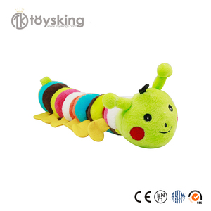 Encantadores juguetes educativos para bebés, <span class=keywords><strong>oruga</strong></span> <span class=keywords><strong>de</strong></span> <span class=keywords><strong>peluche</strong></span> rellena con bordado, tela <span class=keywords><strong>de</strong></span> felpa Velboa súper suave personalizada - Product Image 2