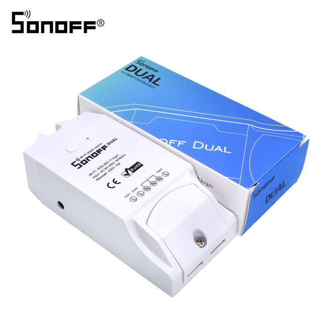 SONOFF Dual Wireless WIFI Switch Relay Module 10A 220V DIY Timing Wi-fi for Smart Home