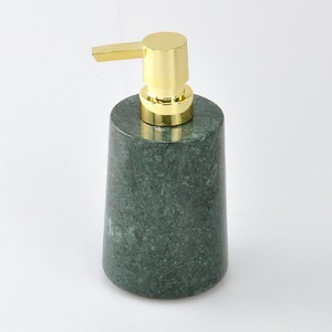 Brand Green Round Cylinder Marble <b>Soap</b> Dispenser - Product Image 1
