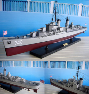 USS HARY E.HUBBARD DD-748 Acacia <b>Wood</b> Nautical Painted Model Battle Ship-Craft Ship BT0031P Vietnam - Product Image 2