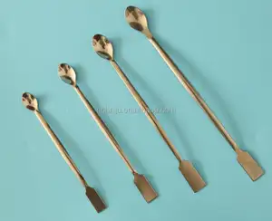 실험실 소모품, 숟가락/편평한 본을 위한 주걱을 가진 스테인리스 마이크로 숟가락 - Product Image 2