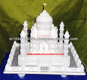 Taj Mahal en marbre blanc indien fabriqué à la main - Product Image 1