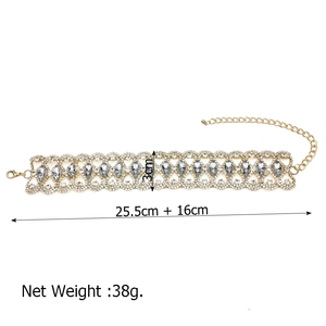HANSIDON Luxury Rhinestones <strong>Chokers</strong> Statement <strong>Necklace</strong> for Women Big <strong>Crystal</strong> <strong>Necklace</strong> Wedding Jewelry Maxi Collars - Product Image 6