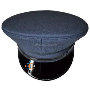 OEM Cab Driver Captain Chauffeur Hat Officer Uniform Peak Cap all'ingrosso Flat Plain Peak Cap per uso generale