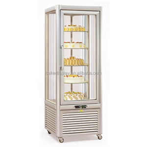 Vitrina Refrigerada <span class=keywords><strong>de</strong></span> 4 Lados con <span class=keywords><strong>Vidrio</strong></span> <span class=keywords><strong>de</strong></span> Guangzhou Snowland / Exhibidor Refrigerado Giratorio / Vitrina Giratoria para Pasteles - Product Image 5