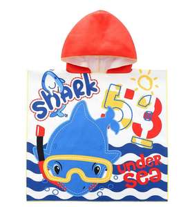 Chine fournisseur Offres Spéciales 100% polyester coloré poncho à capuche enfants serviette de bain - Product Image 2