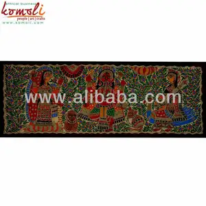 Indiano Folk Pittura Ganesha Madhubani Mithila Pittura