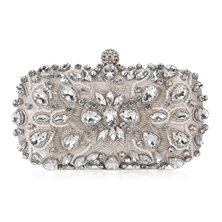 Popular Lady Crystal Beaded Evening Bag Wholesale Factory Price Wedding Clutch Purse