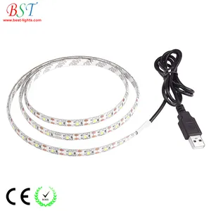 Tira de luces LED USB Flexible SMD2835 5050 RGB DC3V, 3,7 V, 4,5 V, 5V, 6V, 9V, 12V luces de cinta LED para TV, computadora, bricolaje personalizado