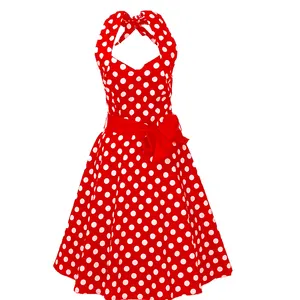 Nuevo diseño de moda y bonito vestido rojo ropa