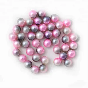 Perles en plastique multicolores pour sac à main, 20 pièces, prix d'usine, au-dessus de 45 couleurs, 8mm, 6mm, sans trou, en vrac