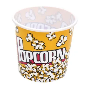 Seau à pop-corn réutilisable 46oz, récipient à pop-corn en plastique de Style rétro pour soirée cinéma