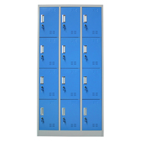 Casier armario pour vêtements de travail, 12 portes, en acier, boîte de rangement, pour l'école, armoire métallique