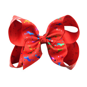 Pita Grosgrain Cetak Foil Emas untuk Bayi Perempuan, 100% Poliester, Lebar 6'' 1-1/2", Ramah Lingkungan, Jepit Rambut Model Buaya untuk Boutique - Product Image 6