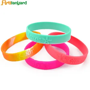 Quote Portable Logo Rubber Wristband Hand Band Flower Bracelet Professional Silicone Charm Bracelet Women