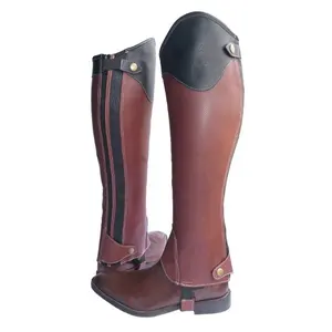 Leather Half Chaps For Horse Rider English Horse Saddle Rider's Chaps Equestrian Accessories for Horse Riders