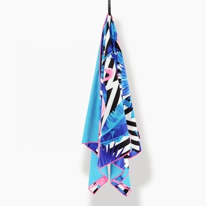 Serviette <span class=keywords><strong>de</strong></span> plage légère en daim à séchage rapide avec motif personnalisé, très vendue, avec sac pour les sorties à la plage - Product Image 5